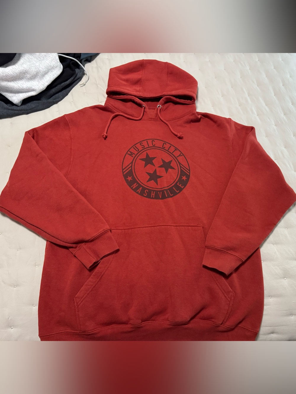 Men's Red 'Music City Nashville' Pullover Hoodie
